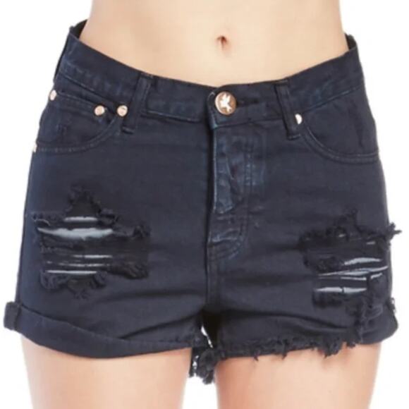 One Teaspoon Hawks Denim Shorts - Picture 7 of 9